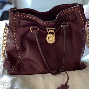 Micheal Kors Hamilton Bordeaux Bag